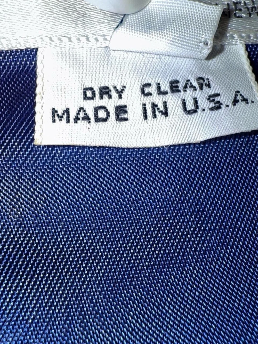 VTG Christian Dior Seperates 100% Wool Blue Cropped Single Button Blazer Size 6